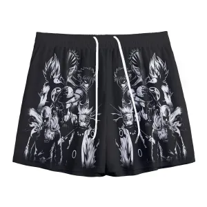 DBZ Goku Naruto Saitama Luffy Natsu Ichigo Dope Anime Mesh Shorts