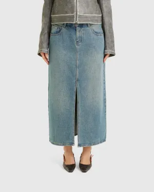 Denim Maxi Skirt