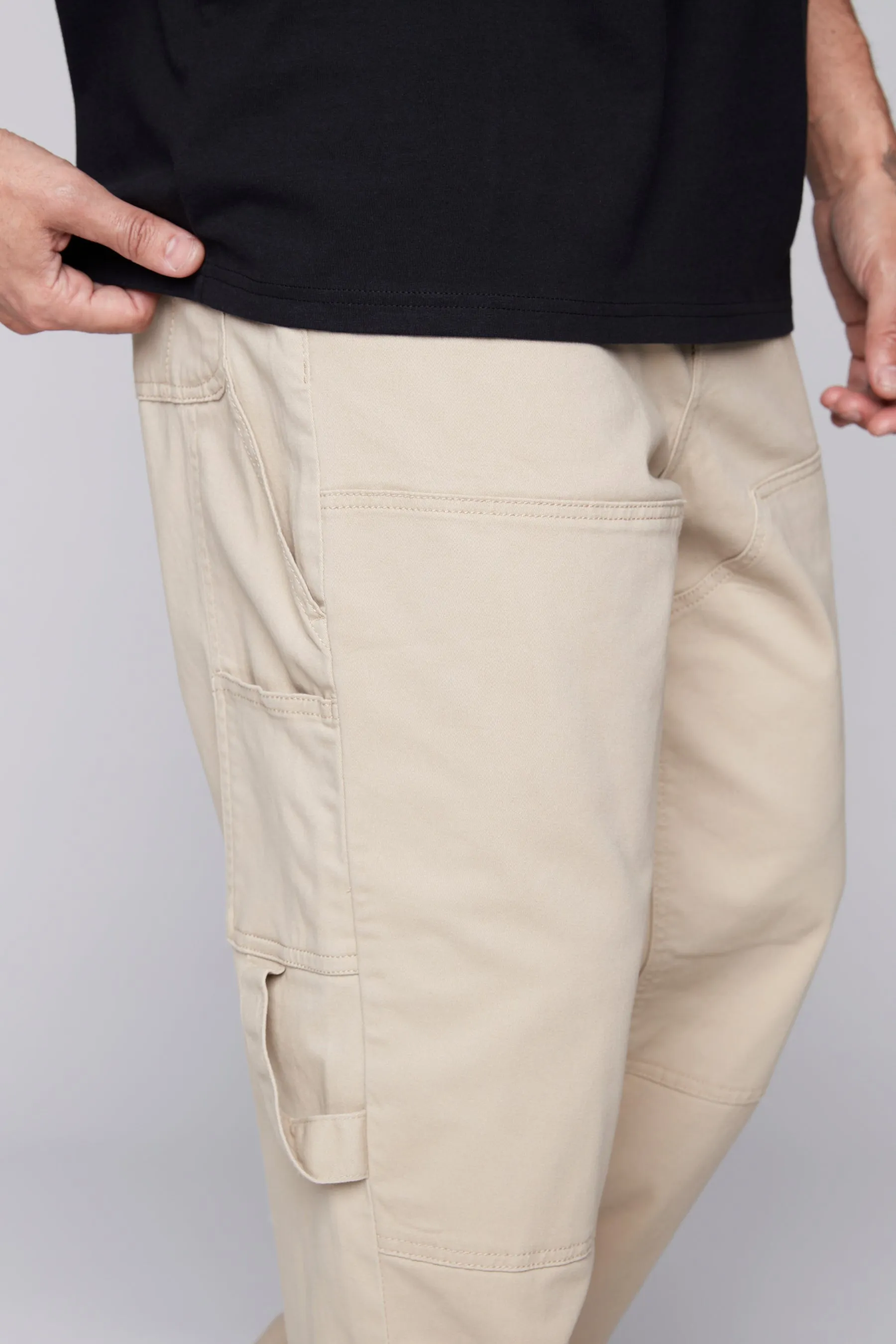 DORFMAN - Carpenter Pant In Brushed Twill - Tan