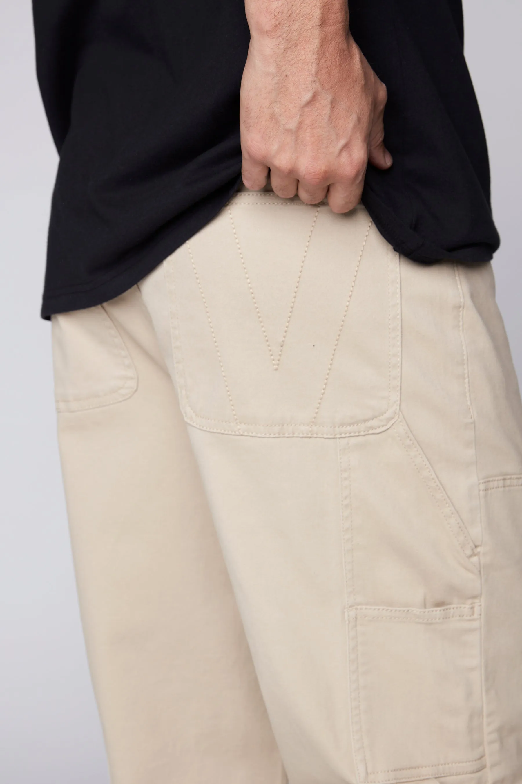 DORFMAN - Carpenter Pant In Brushed Twill - Tan