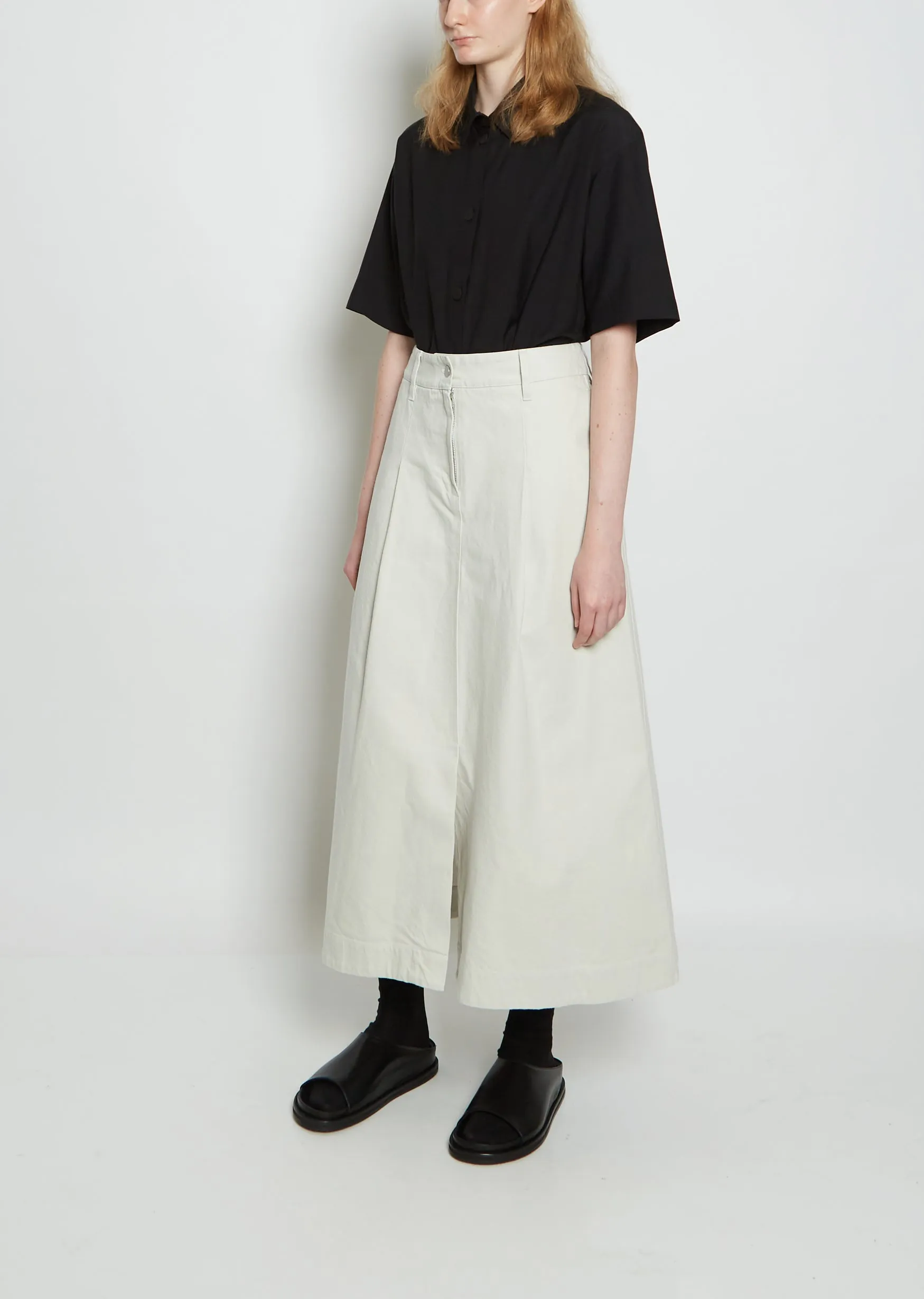 Ecole Soft Wash Cotton Denim Skirt