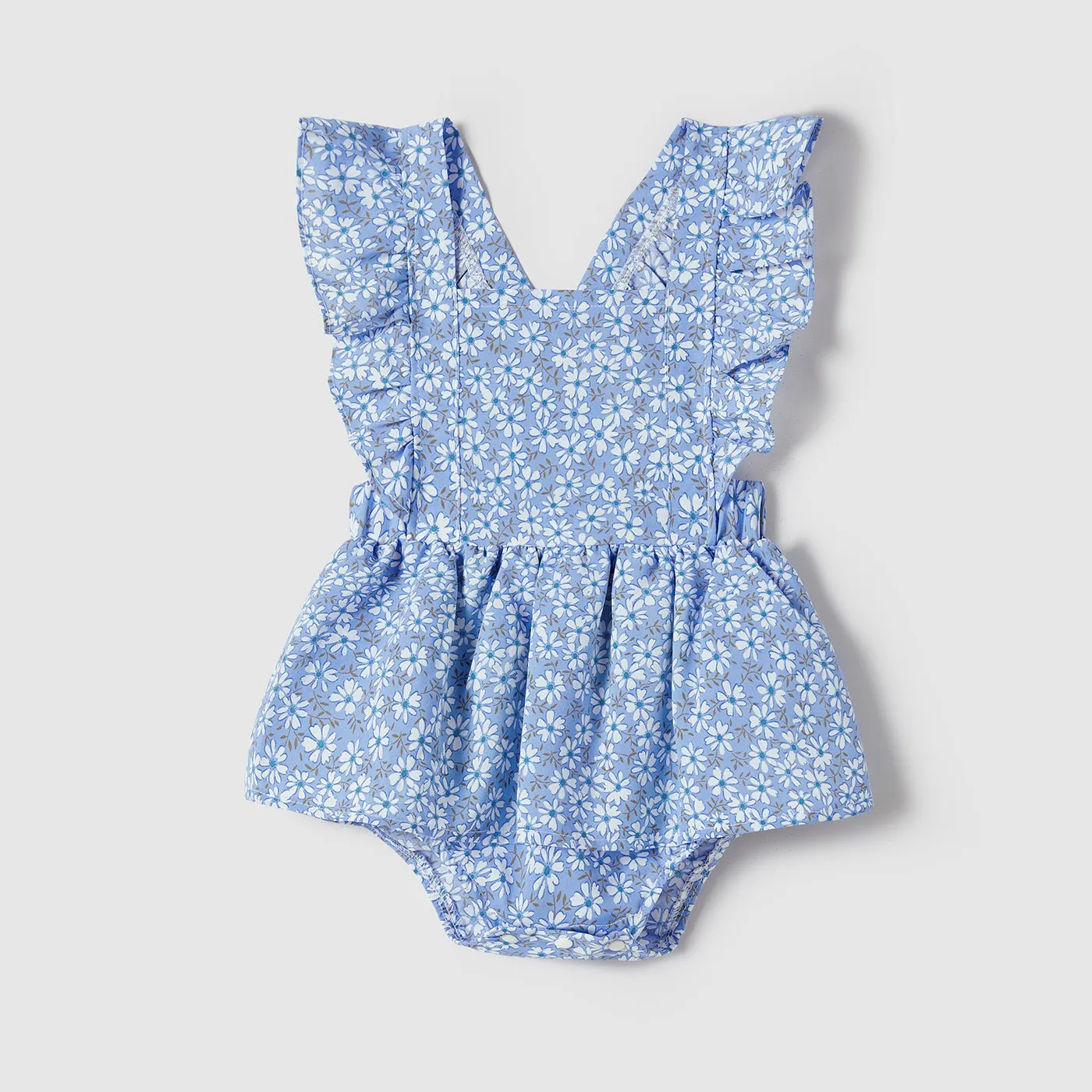 Family Matching Flutter Sleeveless Dress and Shirts Sets