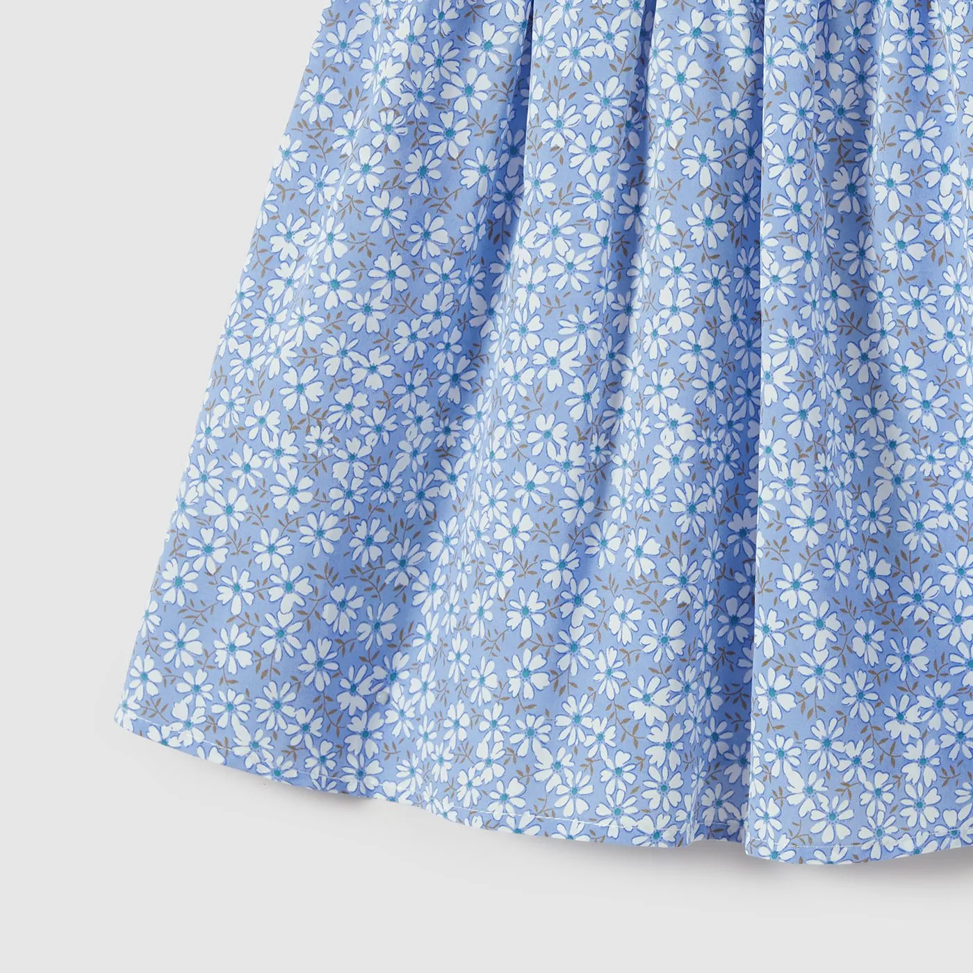 Family Matching Flutter Sleeveless Dress and Shirts Sets