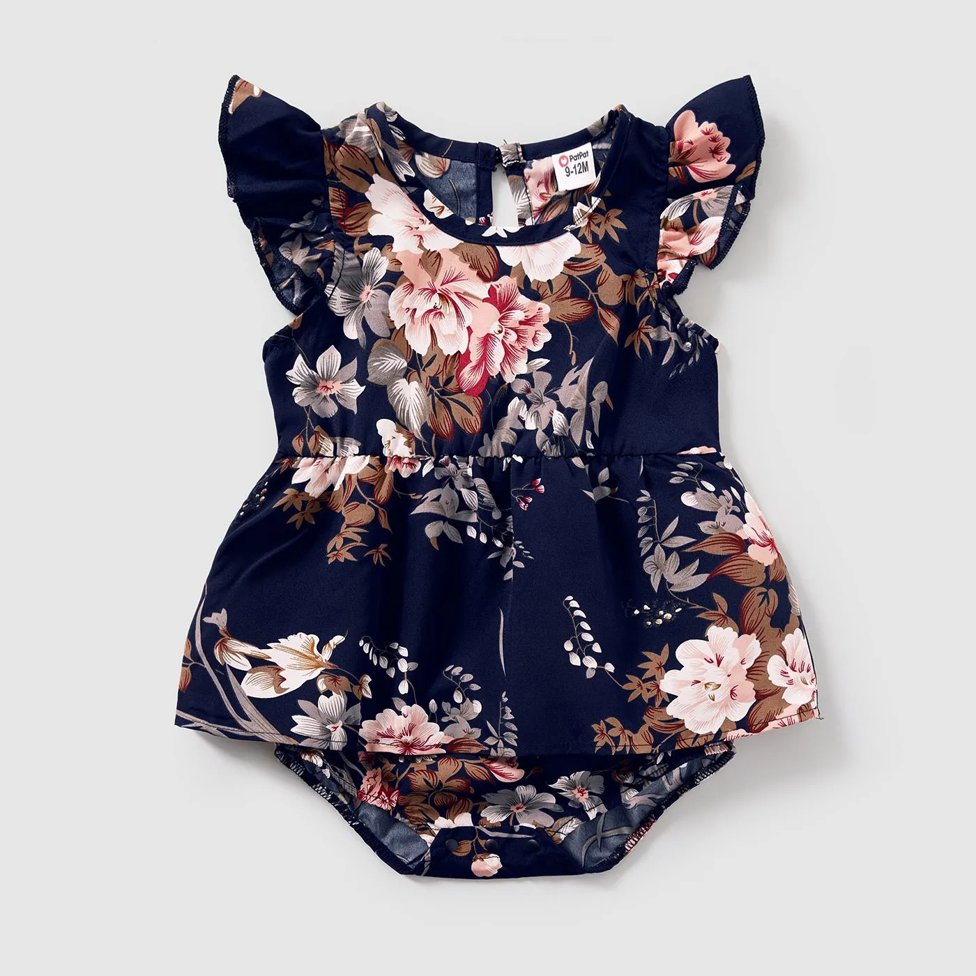 Family Matching Sleeveless Floral Print Spliced Midi Dresses and Short-sleeve Striped T-shirts Sets