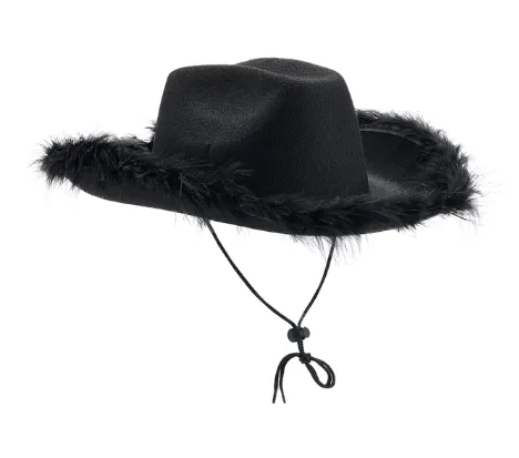 Festival barbie cowboy hat with feathers