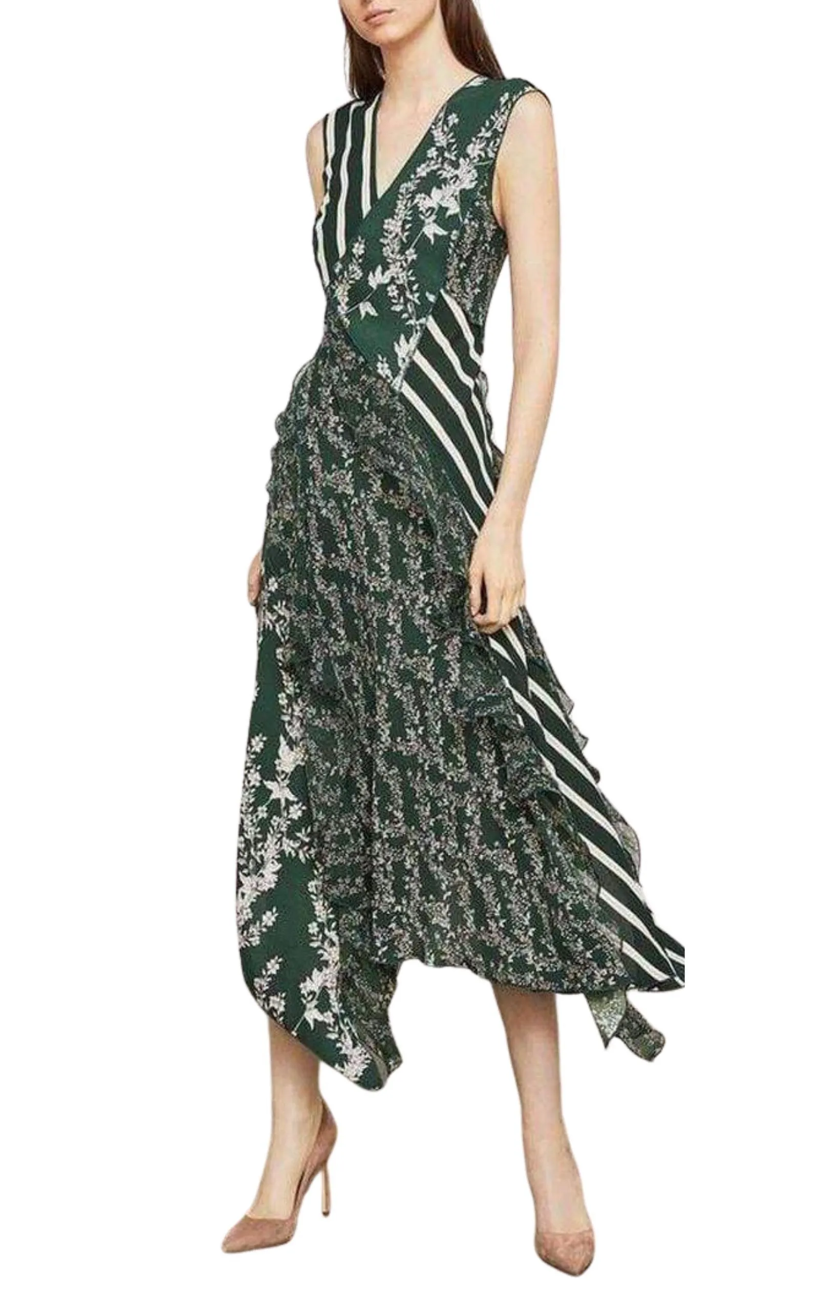 Floral Blooms Asymmetrical Dress