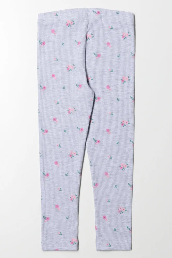 Floral Legging Grey