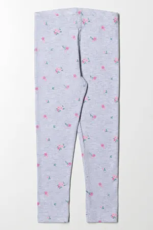 Floral Legging Grey