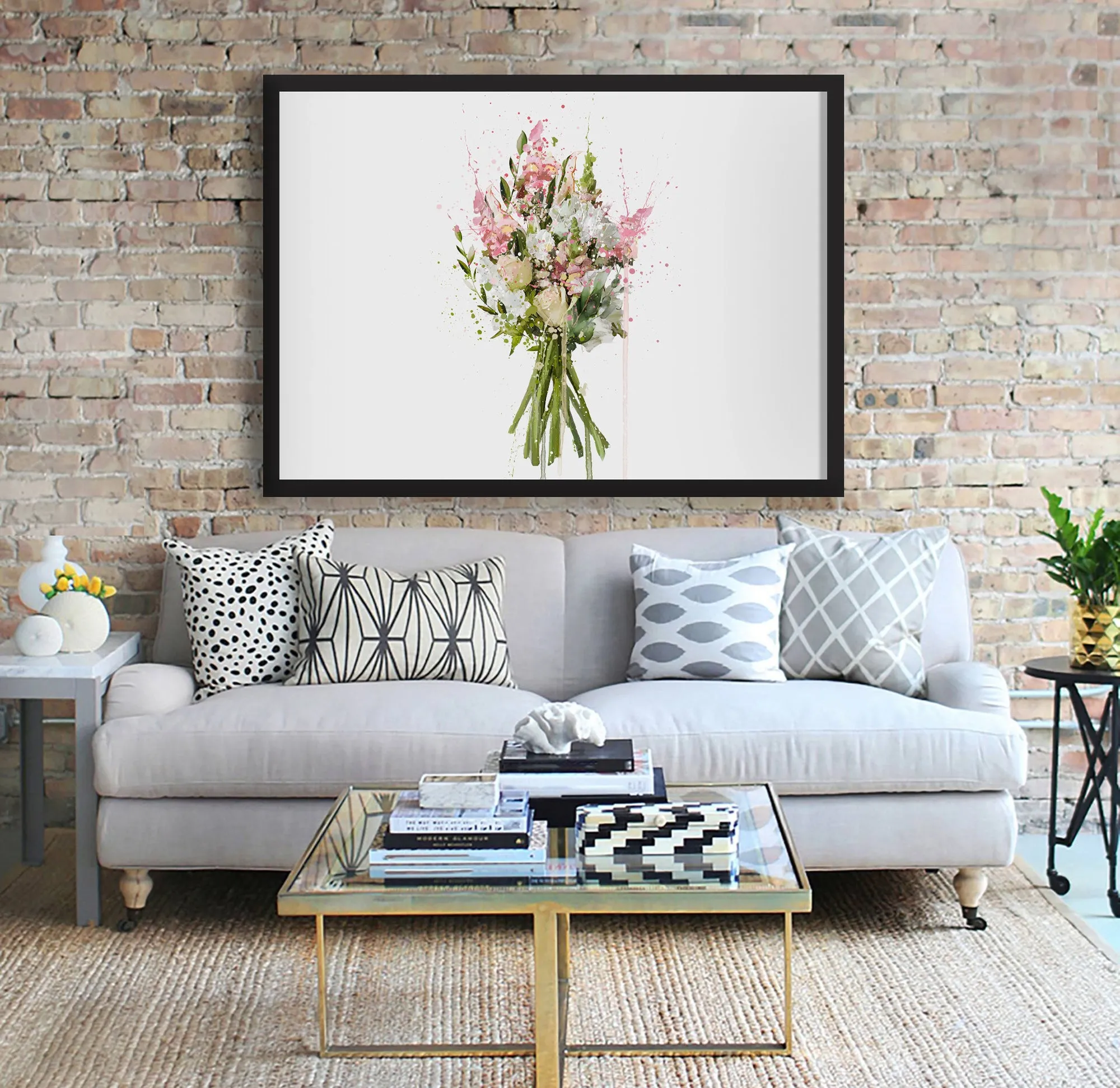 Flower Wall Art Print 'Blush' (Horizontal)
