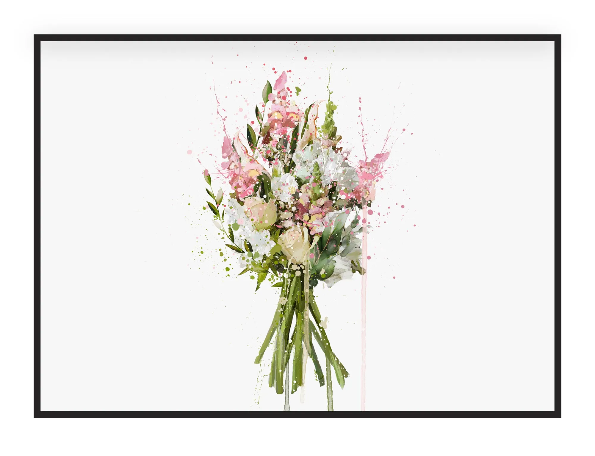 Flower Wall Art Print 'Blush' (Horizontal)