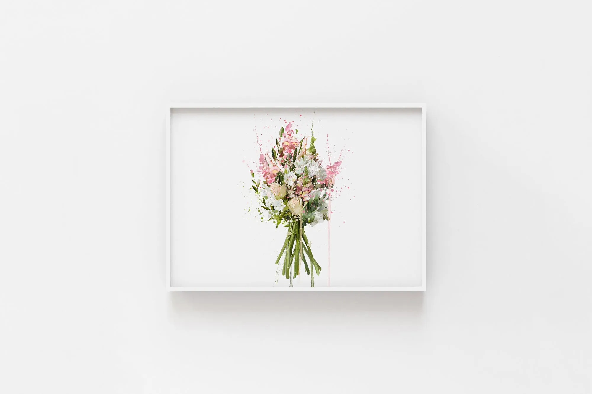 Flower Wall Art Print 'Blush' (Horizontal)