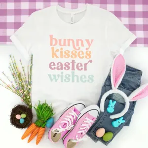Girls Bunny Kisses Easter Wishes Tee