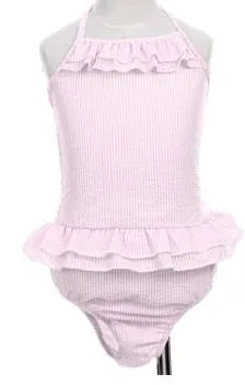 Girls Swimsuit - Seersucker - 1 Piece