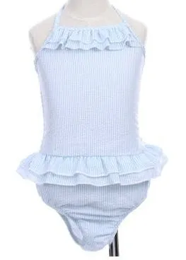 Girls Swimsuit - Seersucker - 1 Piece