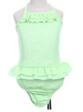 Girls Swimsuit - Seersucker - 1 Piece