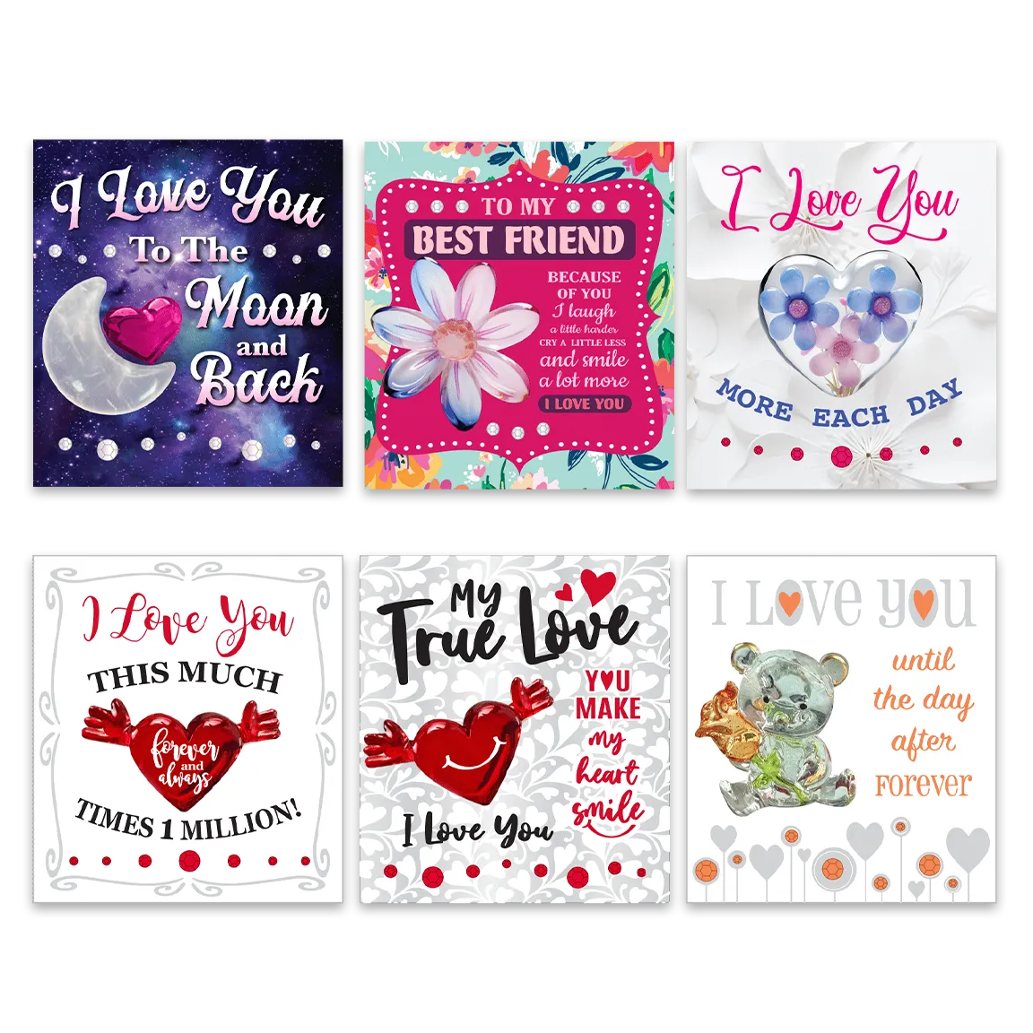 Glass Mini Plaque Keepsake - 6 Pieces Per Retail Ready Display 25056