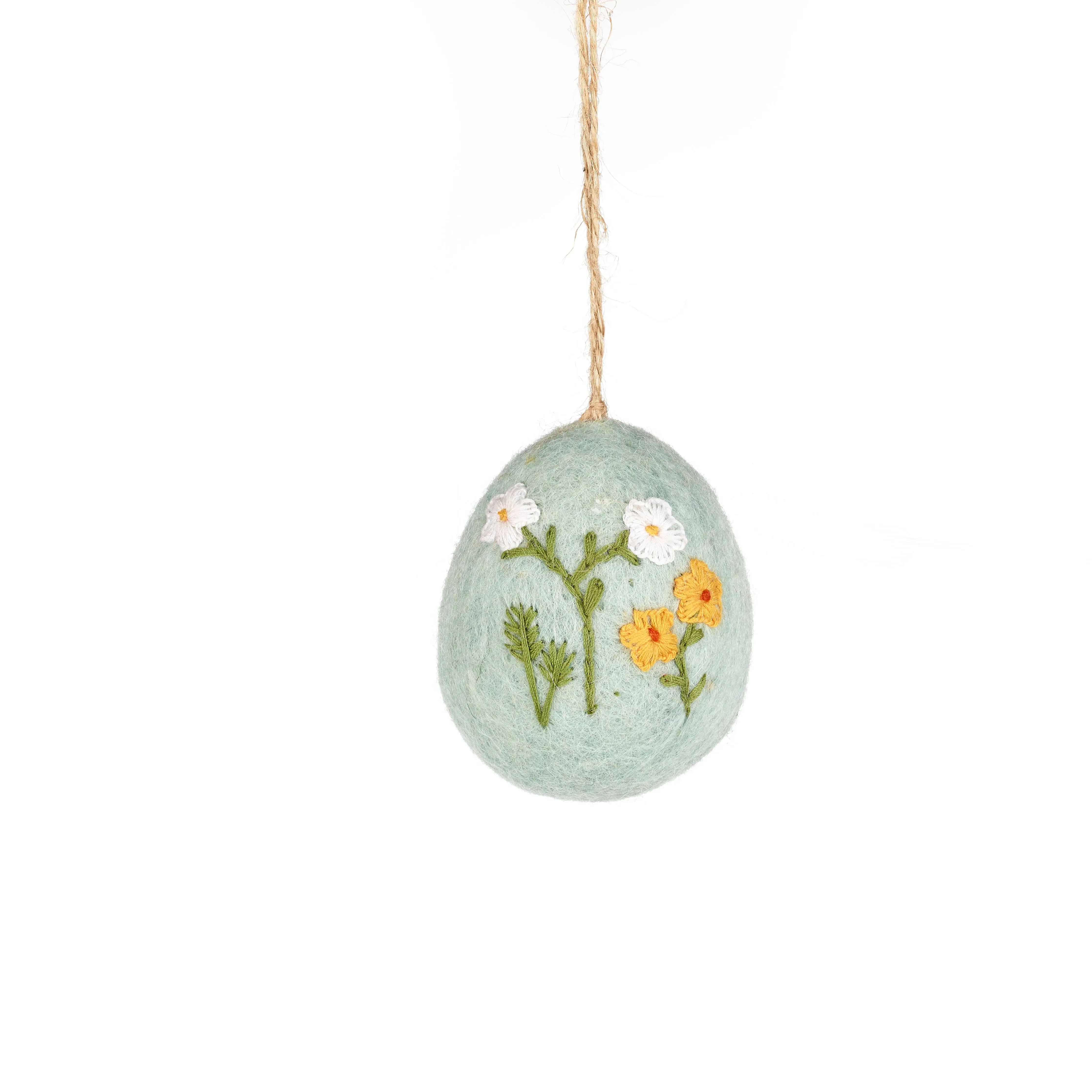 Handmade Felt Large Floral Easter Eggs Variety Pack