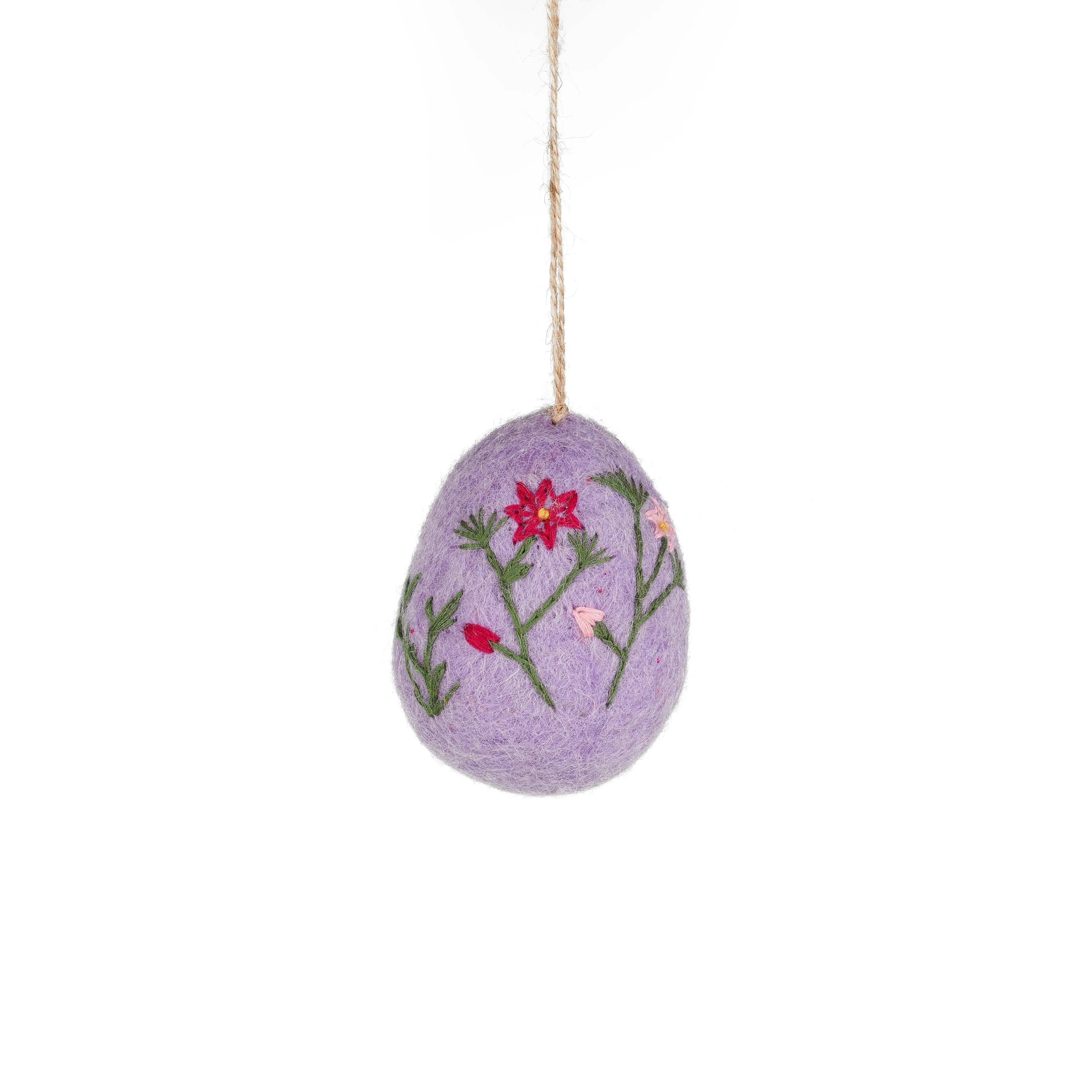 Handmade Felt Large Floral Easter Eggs Variety Pack