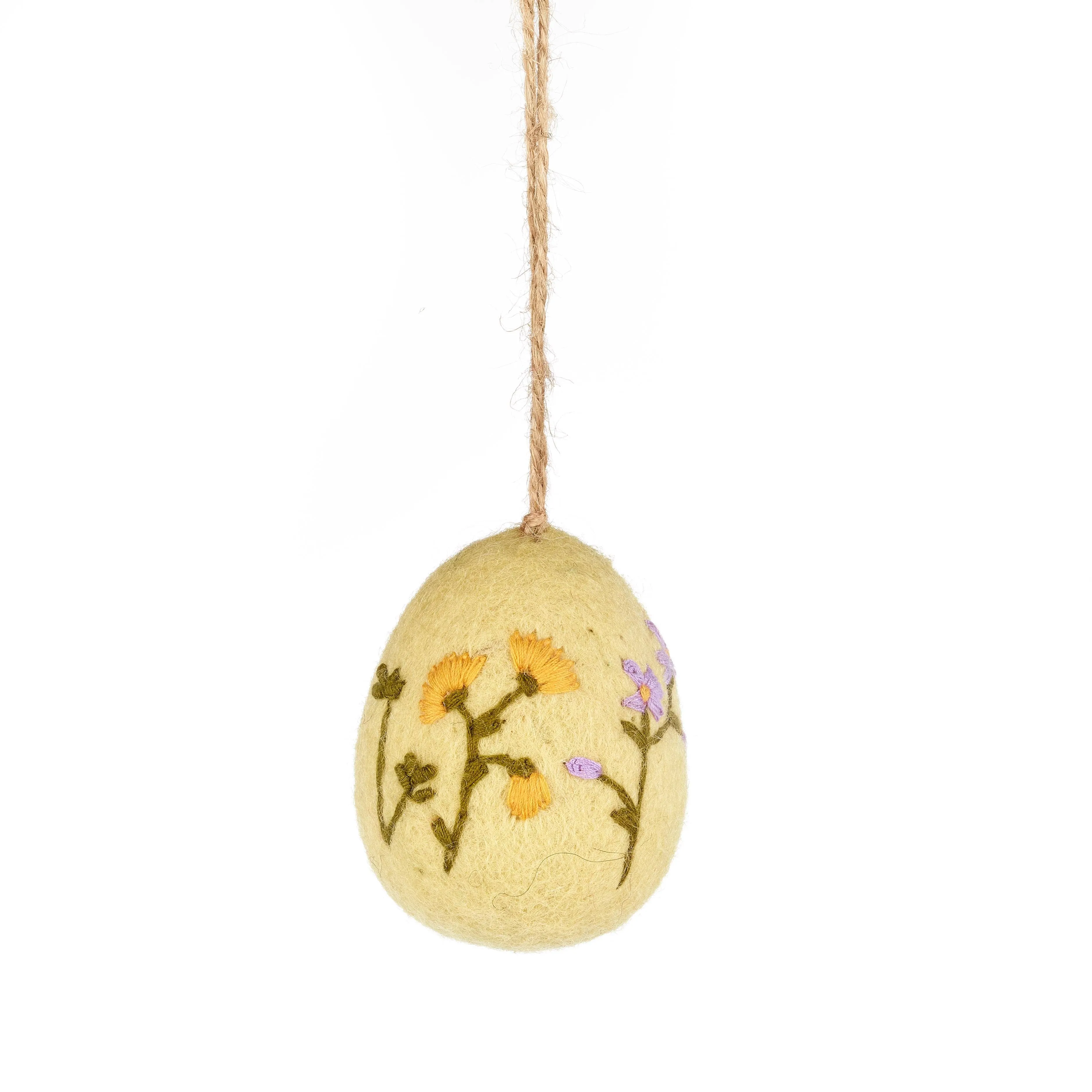 Handmade Felt Large Floral Easter Eggs Variety Pack