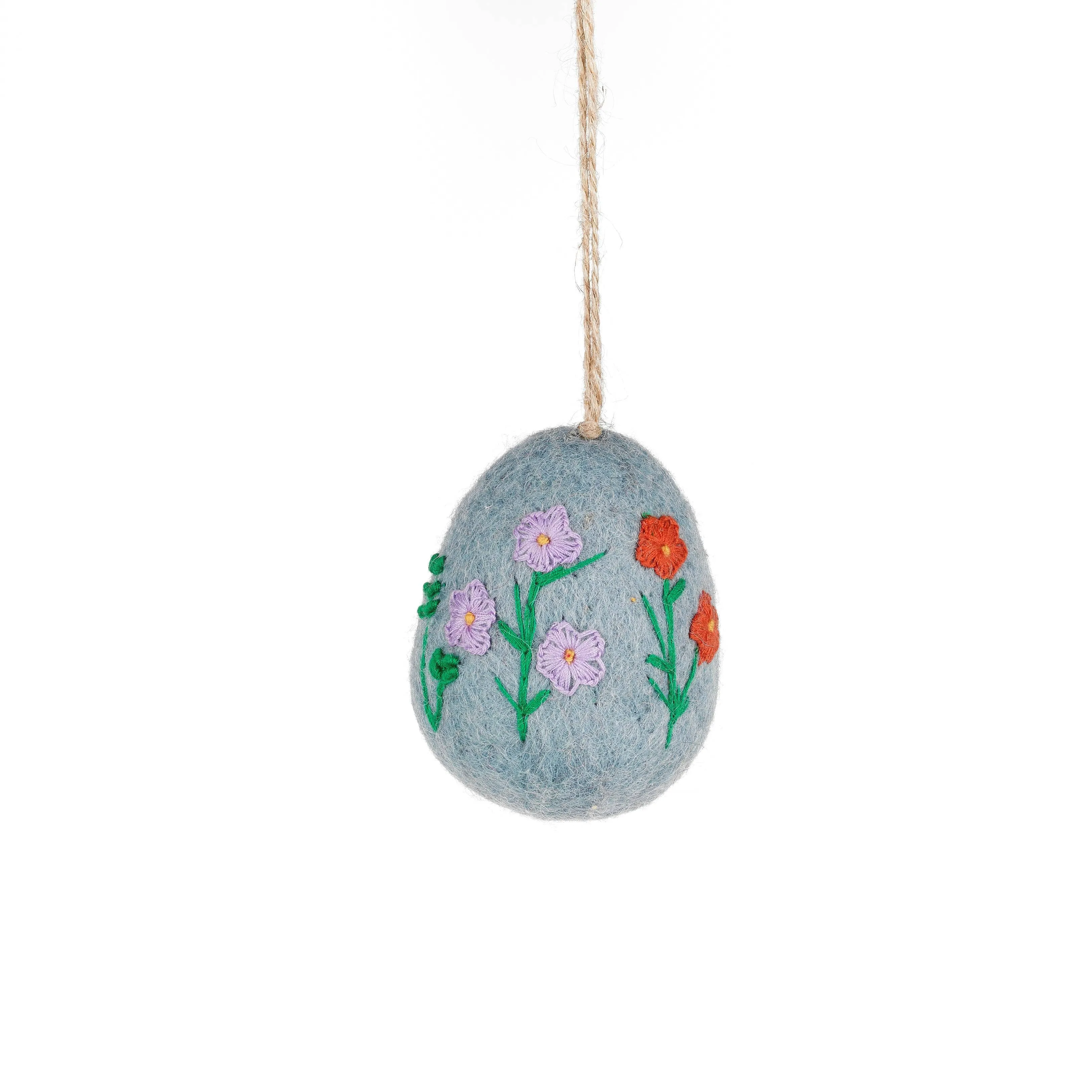 Handmade Felt Large Floral Easter Eggs Variety Pack