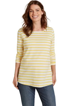 Harriet Maternity Top - Yellow/White Stripes