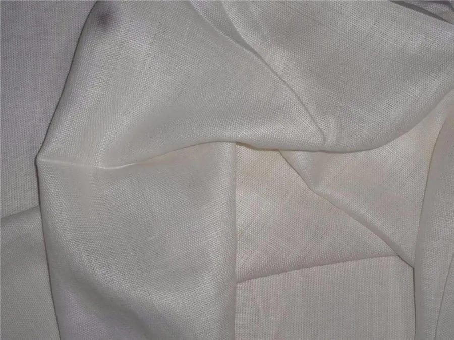 Heavy Linen Ivory Color Fabric 58&quot; Cut Length of 2.25 yards