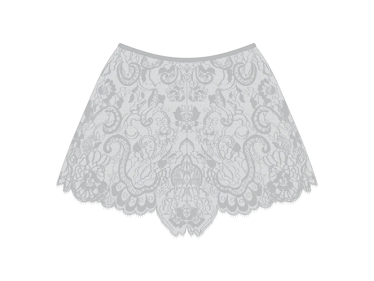 Hills Grey Minimal Lace Shorts