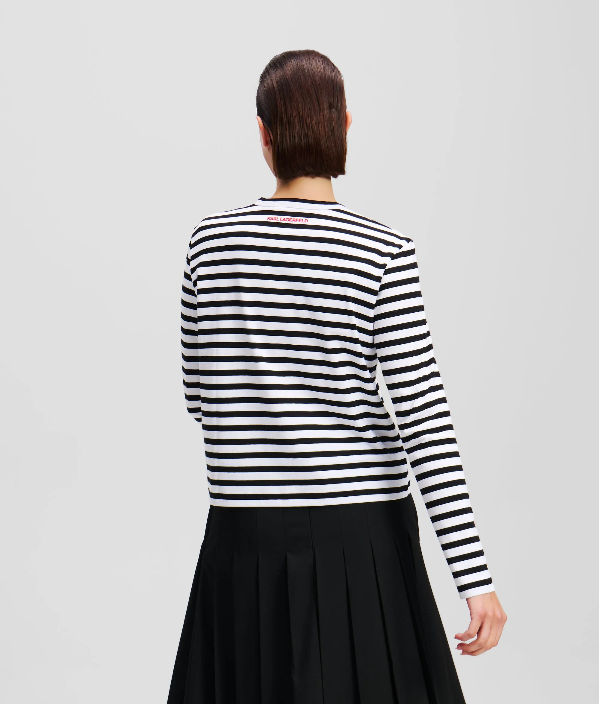 IKON PRINT STRIPE LSLV TOP
