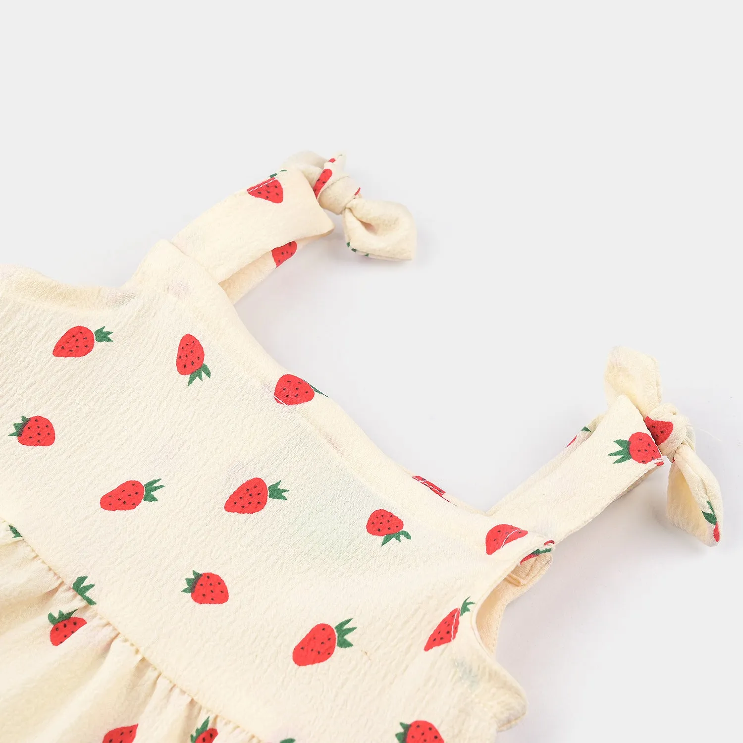 Infant Girls Seersucker 2 PC Strawberry-Cream