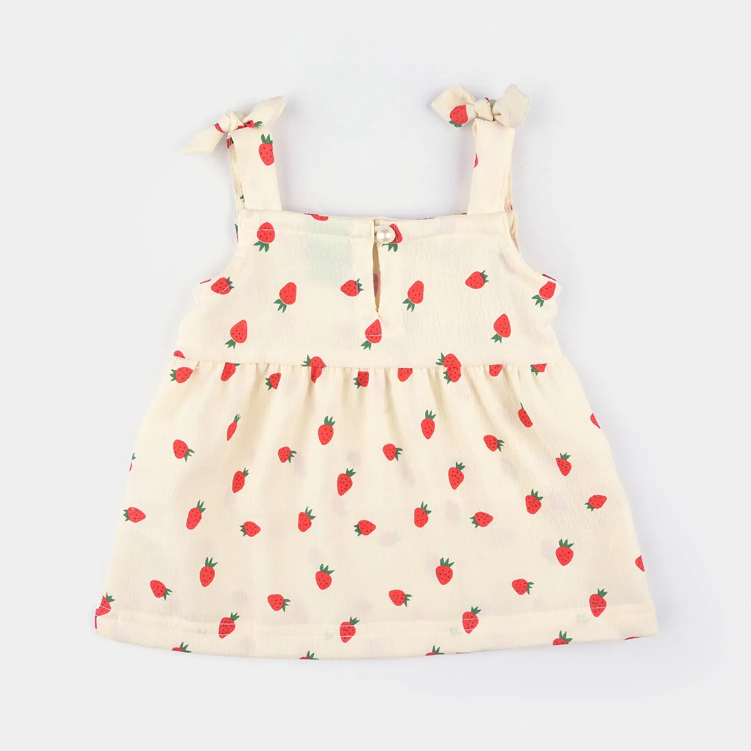 Infant Girls Seersucker 2 PC Strawberry-Cream