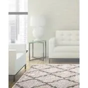 Laura Ashley Luxury Tile Shag- Ivory