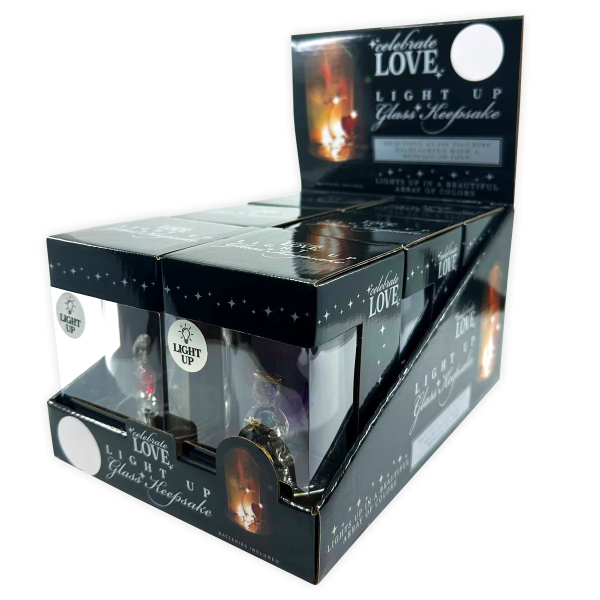 Light-Up Glass Keepsake - 6 Pieces Per Retail Ready Display 24545