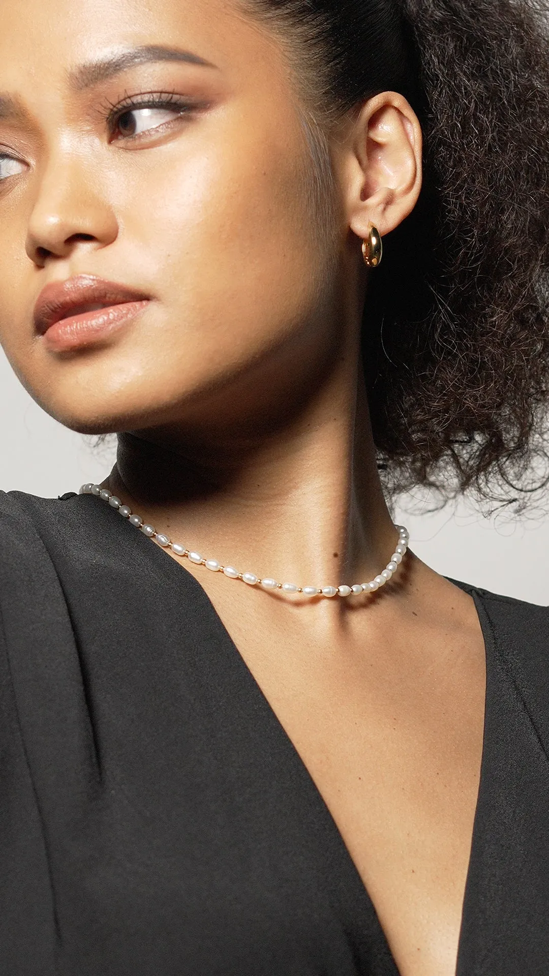 Lizzy Pearl Necklace 18K Gold Vermeil