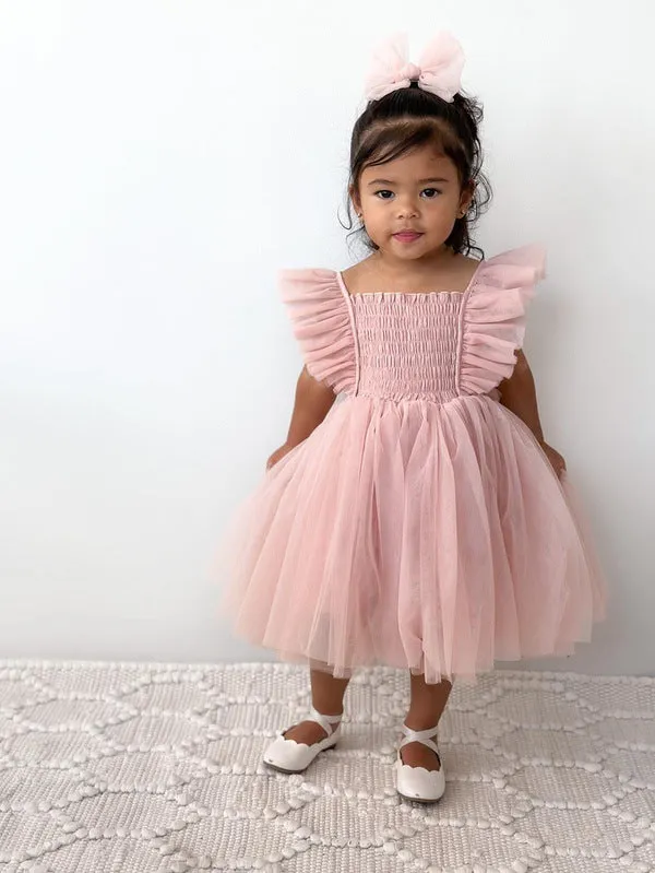 Lotus Dusty Pink Ruffle Dress