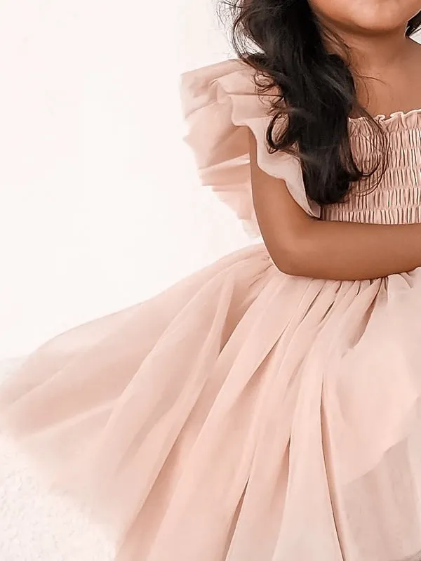 Lotus Dusty Pink Ruffle Dress