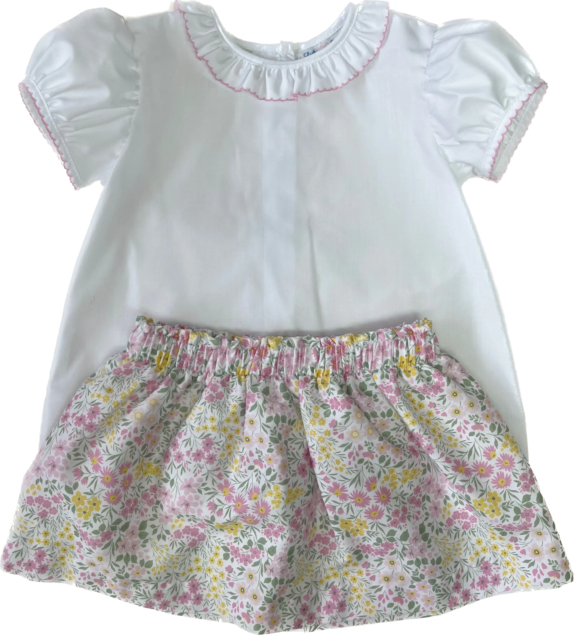Lulu Bebe Floral Smocked 2 PC Set