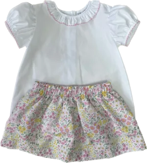 Lulu Bebe Floral Smocked 2 PC Set