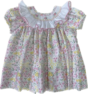 Lulu Bebe Ruffle Collar Floral Dress
