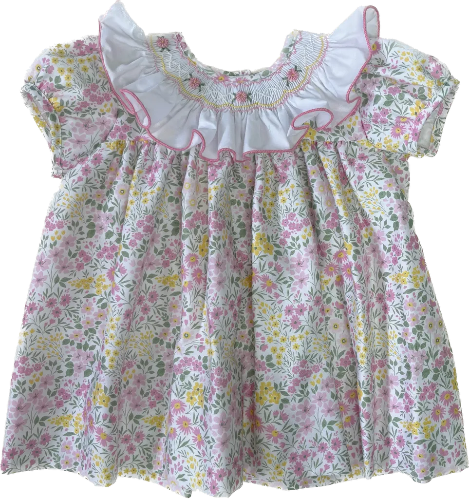 Lulu Bebe Ruffle Collar Floral Dress