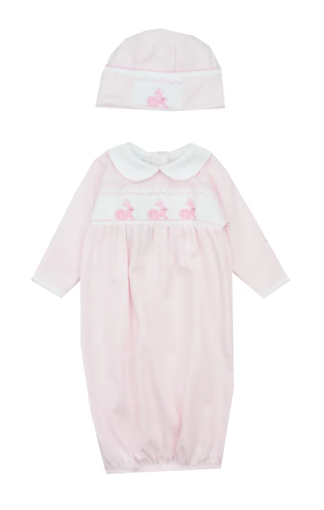 Magnolia Baby Blue Smocked Bunny Cap
