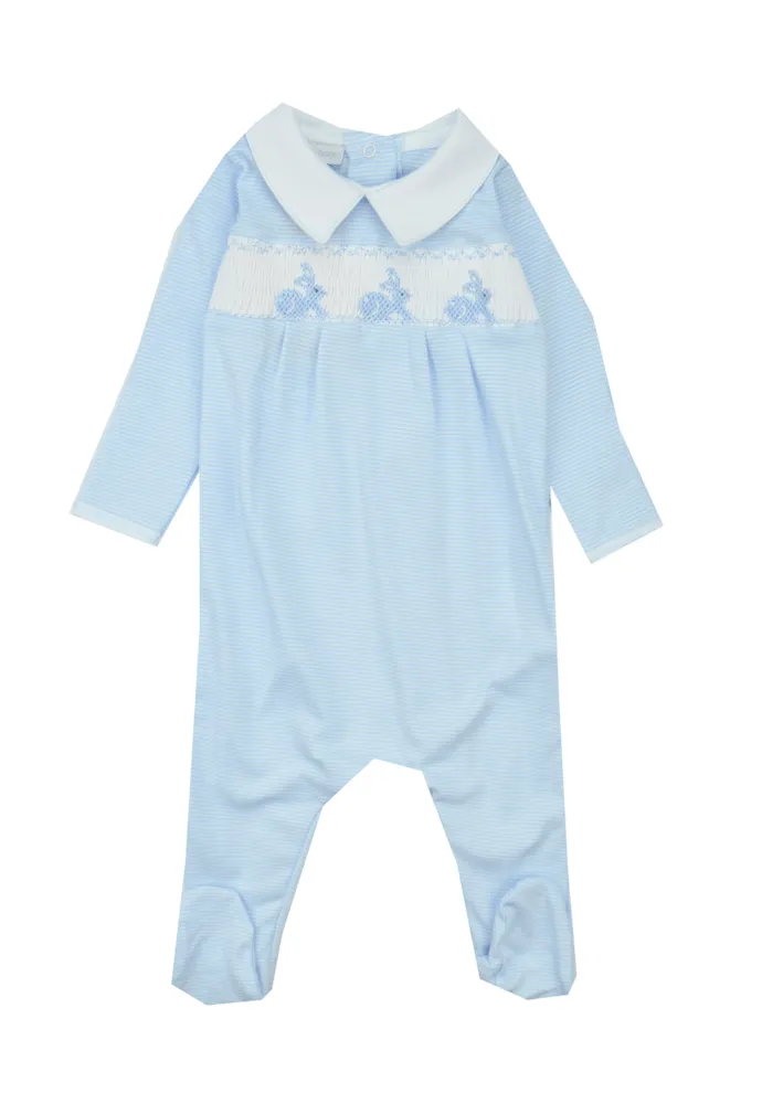 Magnolia Baby Blue Smocked Bunny Cap
