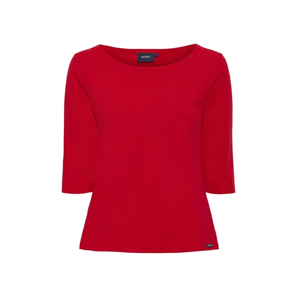 Marina tee with UV protection - True Red