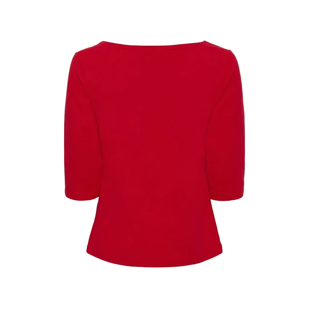 Marina tee with UV protection - True Red