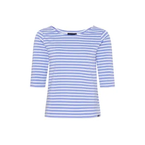 Marina tee with UV protection - Vista Blue/White