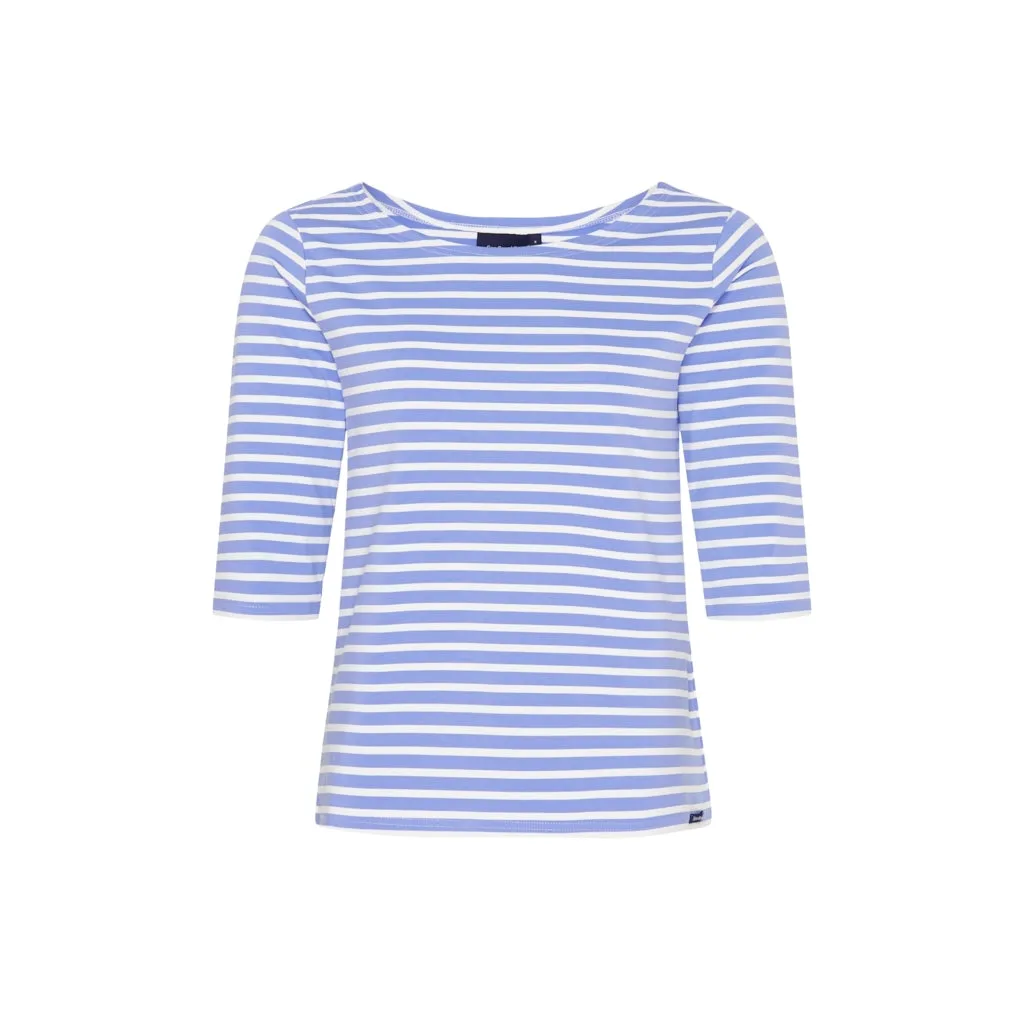 Marina tee with UV protection - Vista Blue/White
