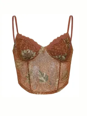 Meah Crop Top with Lace Detail