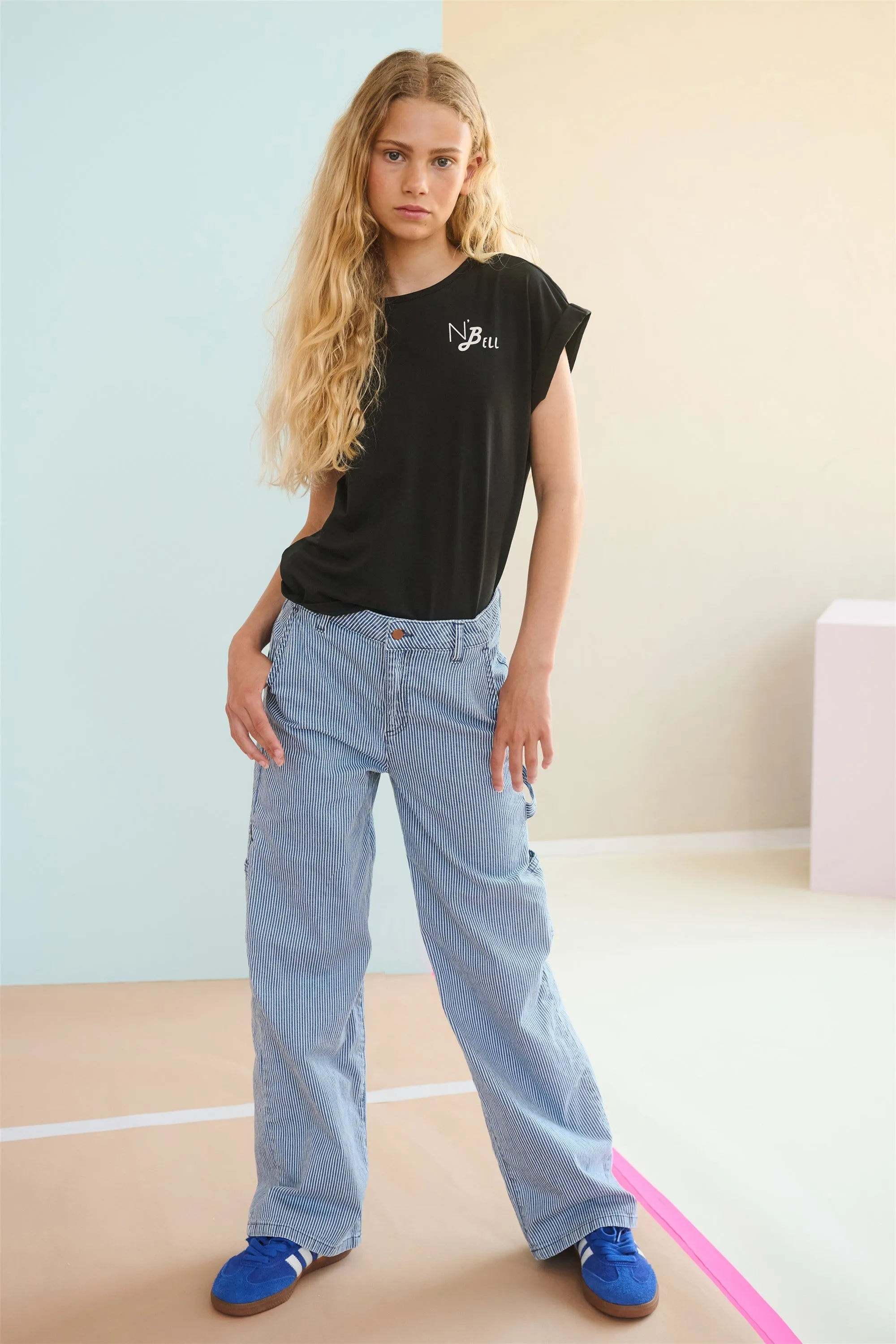 NoBell Suca Striped Twill Carpenter Pants