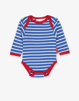 Organic Blue Breton Bodysuit