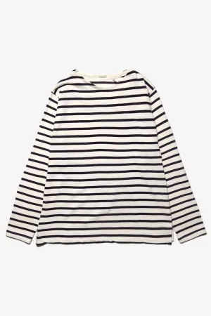 Outstanding & Co. - Boatneck Breton Stripe Top - Ivory