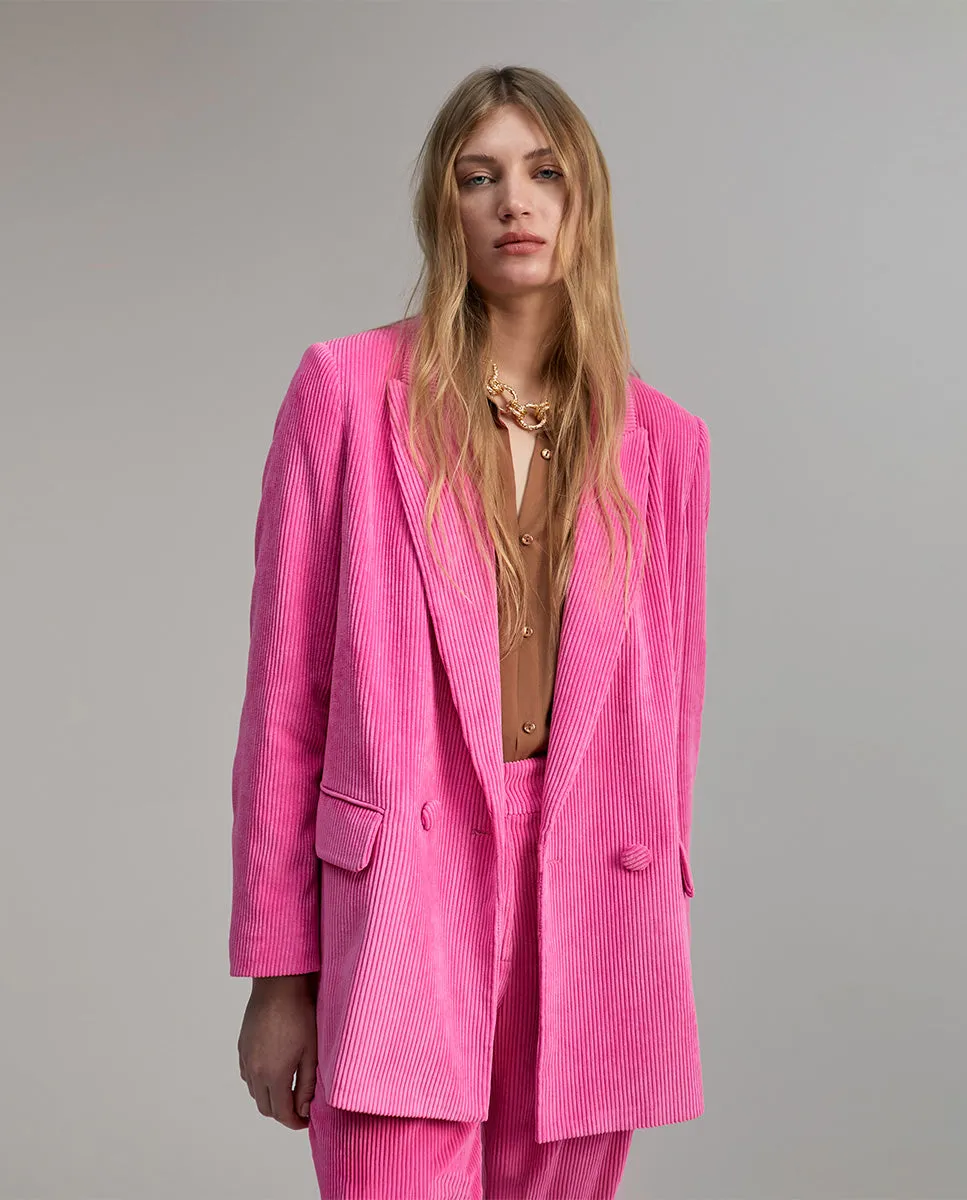 Oversize corduroy blazer